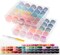 50Pcs Bobbins Sewing Thread with Case, SizeA Class15 Prewound Sewing Bobbins for Sewing Machine, 50Colors Polyester Sewing Threads Compatible for Brother/Singer/Babylock/Janome Machine